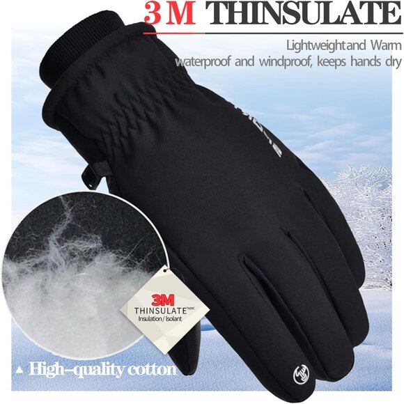 ⚡Winter Ski Gloves for Men Women Warm Thermal Waterproof Windproof Snowboard - Picture 2 of 6